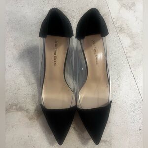 Elegant Black Heels with Transparent Accents